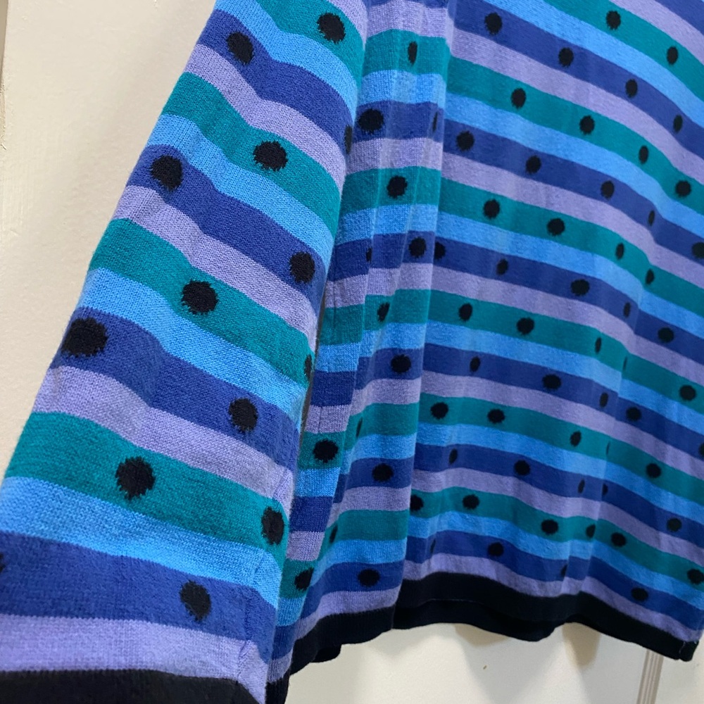 Talbots Blue and Purple Striped Sweater - Picture 4 of 6